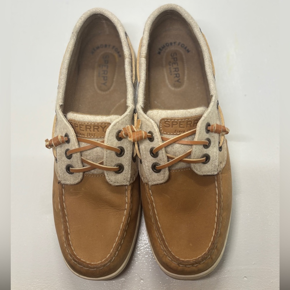 Women’s Sperry Rosefish Brown and Cream Boat Shoes size 9 - Picture 11 of 11